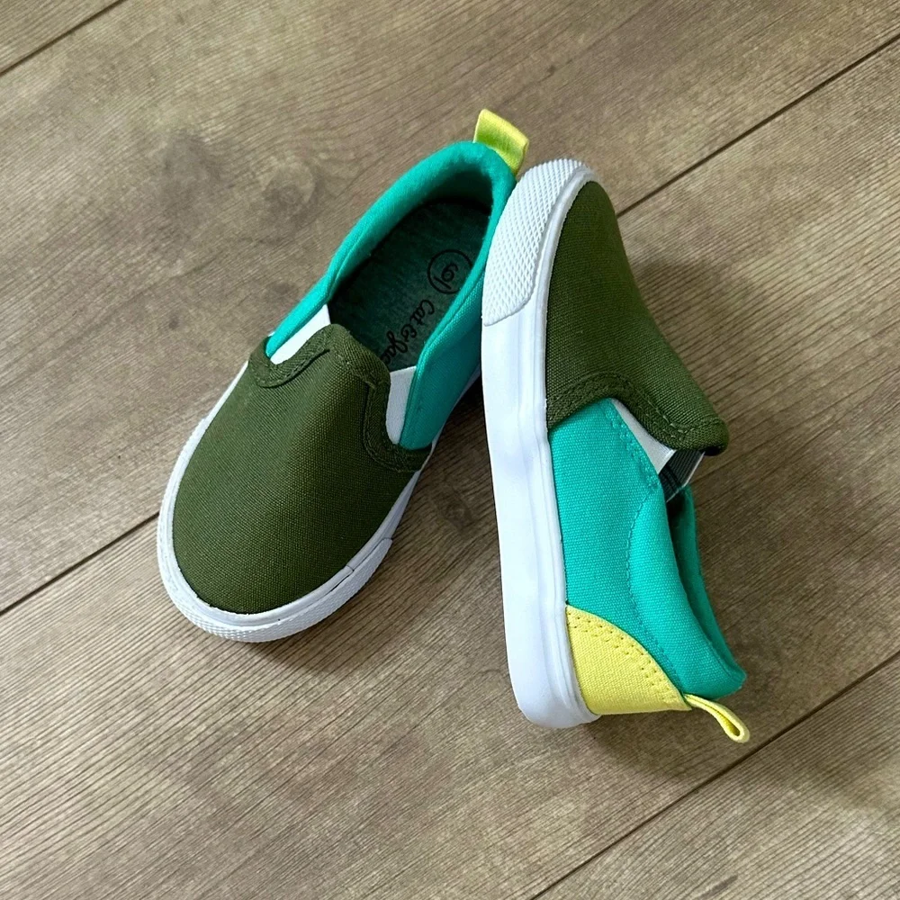 Toddlers' Barron Slip-On Apparel Canvas Sneakers Green - Cat & Jack T Size 6